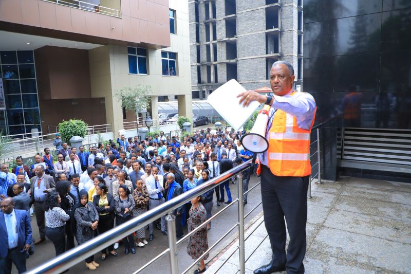 Dashen Bank Conducts Annual Fire Safety and Drill Exercise at Headquarters